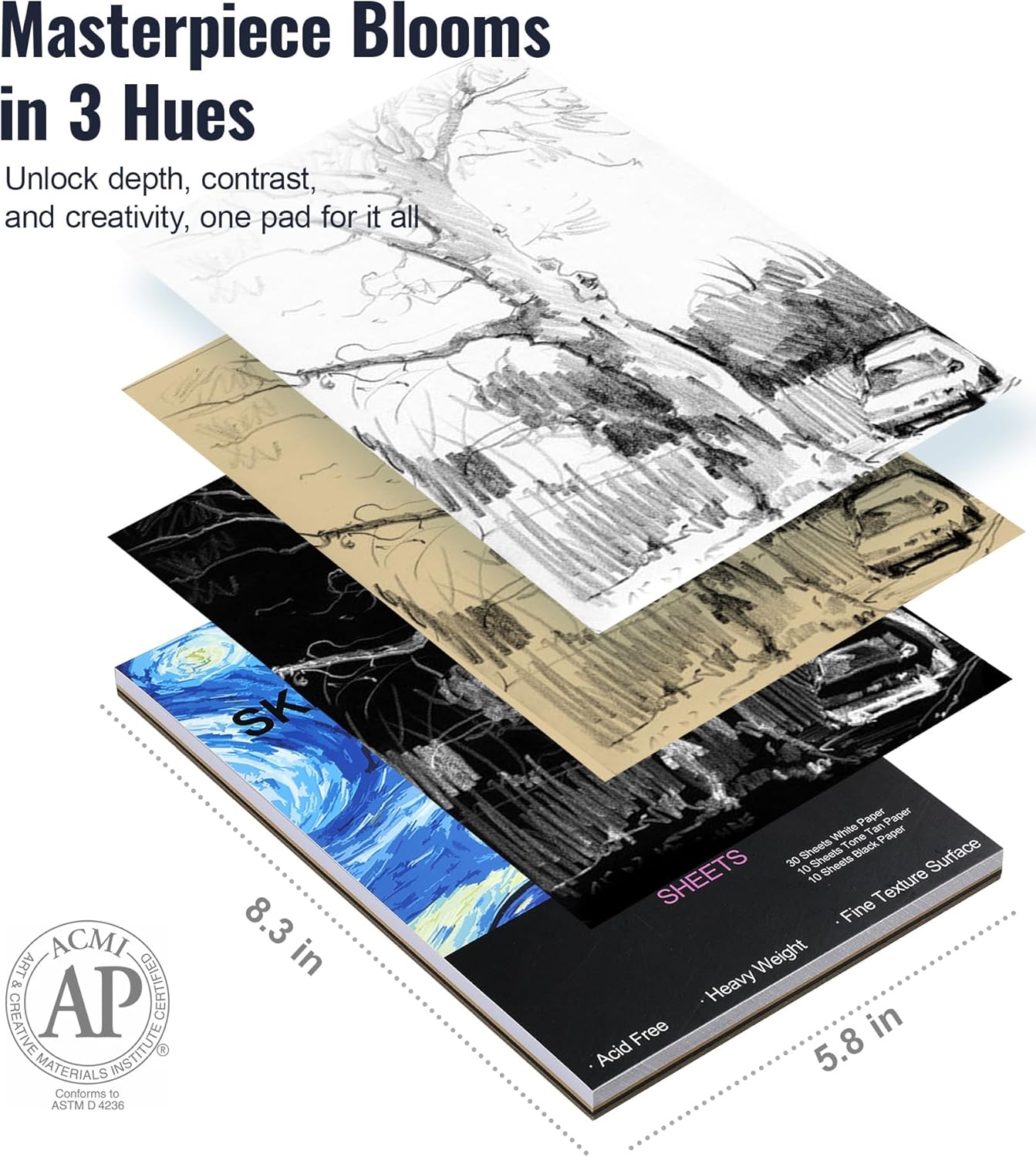 Cool Bank 106 Pack Art Supplies Sketching Kit with 3-Color Sketch Book, Coloring Book, Drawing Pencils with Graphite Colored Charcoal Watercolor & Metallic Pencils, Art Kit Gifts for Artist Adults Kid