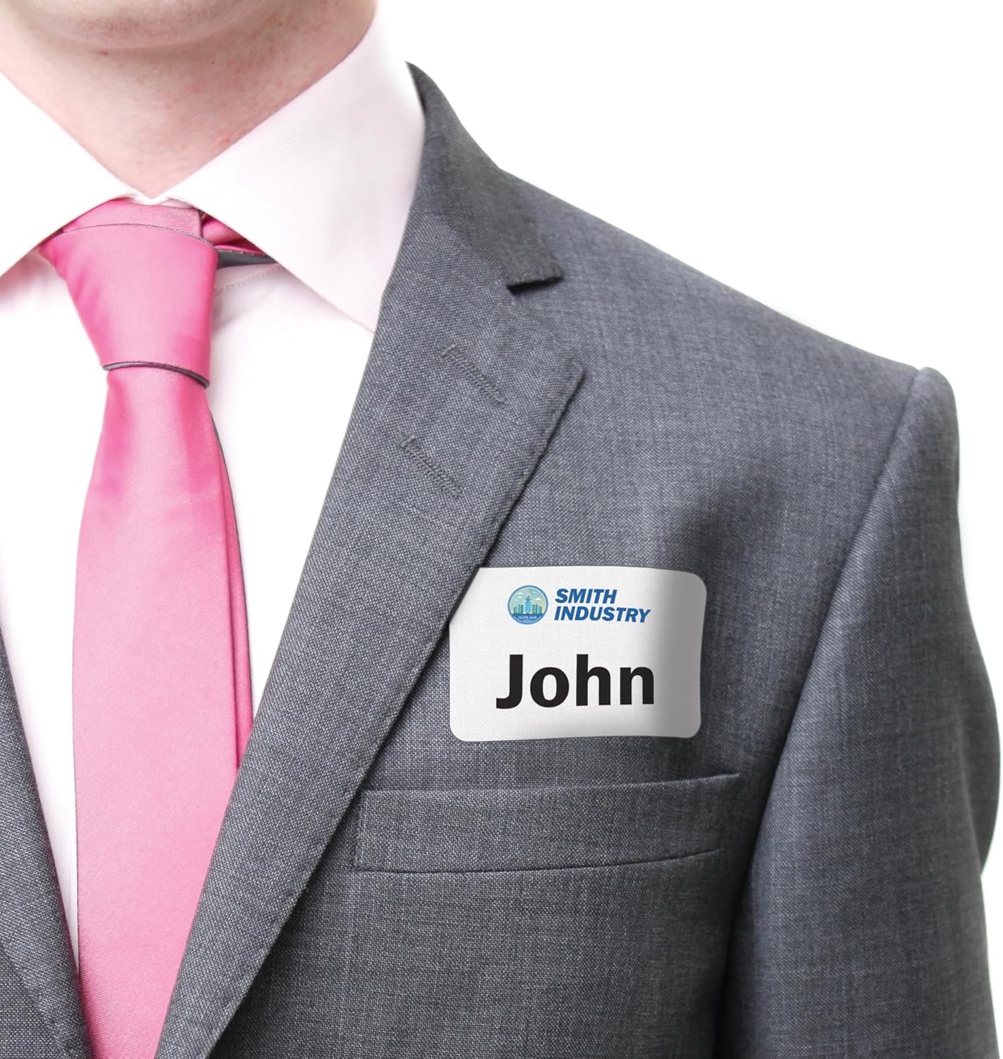 Premium Label Supply Blank Printable Name Tag Stickers - 2-1/3" x 3-3/8" - Laser/Inkjet Compatible – (8 per Sheet) 500 Sheets – 4000 Total Adhesive Name Tag