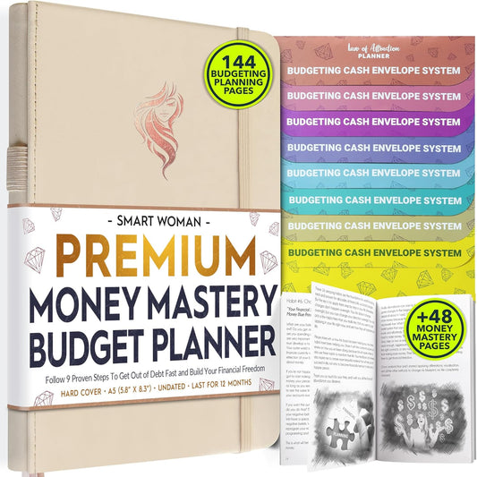 Financial Planner - Monthly Budget Planner with Cash Envelopes & Monthly Bill Organizer | A 12-Month Journey to Financial Freedom | Bill Payment Tracker Organizer, Debt, Expense Tracker & Money Saving