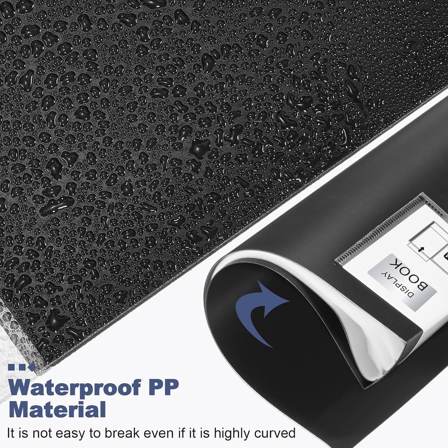 Marspark 6 Pcs Binder with Plastic Sleeves Large 8.5" x 11" Display Presentation Book 40 Pocket 80 Pages Art Portfolio Folder Clear Sheet Protector for Photo Document (Black,Blue)