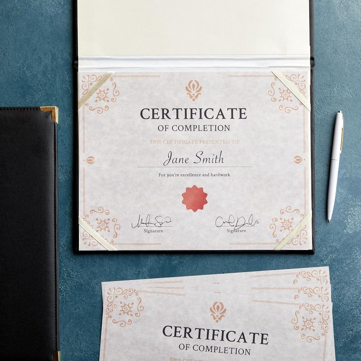 Best Paper Greetings Certificate Paper - 8.5 x 11 in Light Gray - Vintage 90 GSM Textured Parchment Paper for Printing & Writing Diplomas & Award Certificates - 96 Sheets