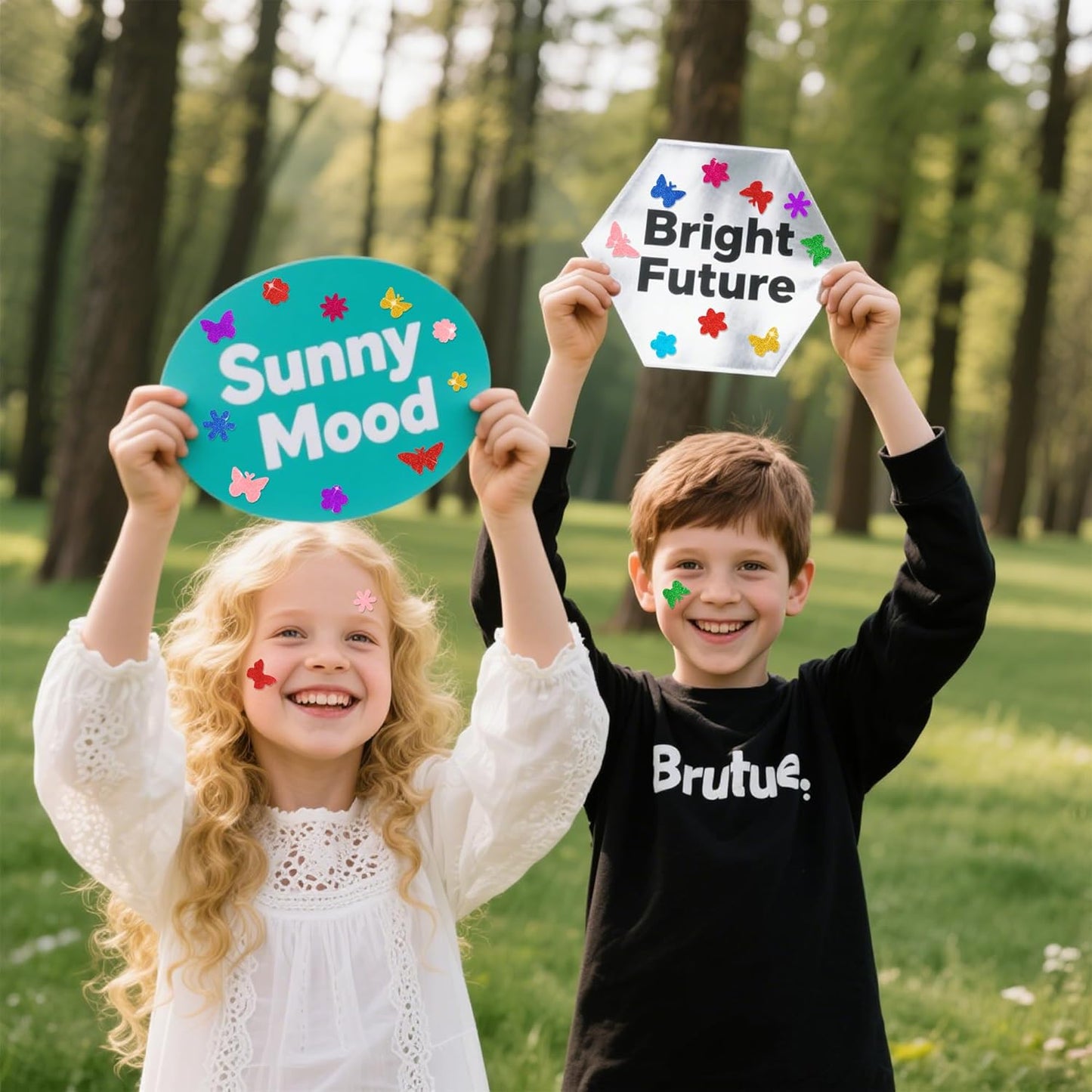 512 PCS Foam Stickers Glitter Colorful Flower and Butterfly Shapes Self Adhesive Stickers for Kids Crafts Arts Party Supplies Scrapbooking DIY Greeting Card Envelopes Home Decor(Flower & Butterfly)