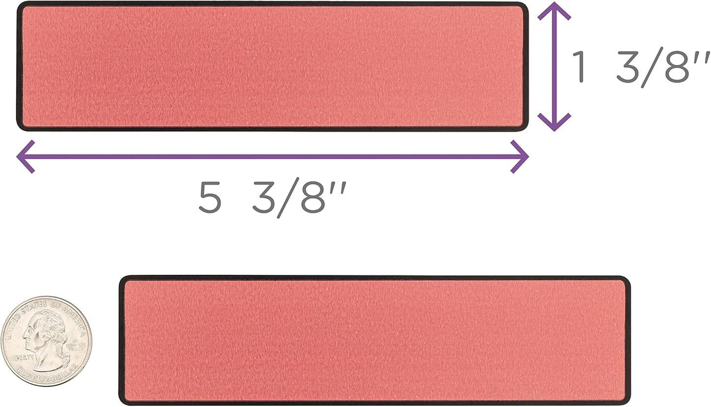 Carstens Adhesive Sticker Labels, 5 3/8” x 1 3/8”, Binder Labels for 1.5” – 4” Ring Binder Spines, Rose, Roll of 200