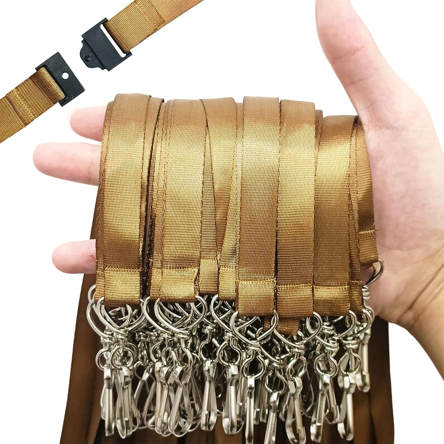 DE Breakaway Lanyards for Id Badges,Teacher Lanyard with with J-Hook Bulk Flat Lanyards for Name tag ID Badges Holder