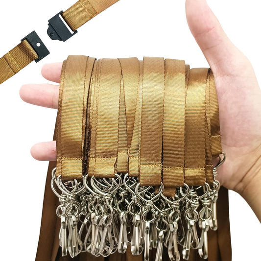 DE Breakaway Lanyards for Id Badges,Teacher Lanyard with with J-Hook Bulk Flat Lanyards for Name tag ID Badges Holder