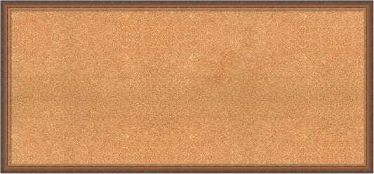 Amanti Art Natural Cork Board for Wall, 24x52 Vision Board with Bronze Frame, Oversize Corkboard Office Decor for Home Organization, Modern Corkboard Pinboard to Display Items for Home Organization