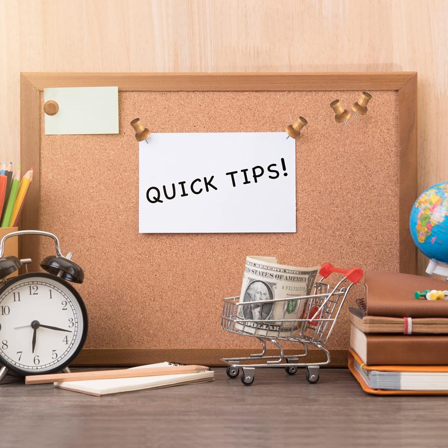 40Pcs Wood Push Pins, Thumb Tacks for Decorative, Wooden Pins and Tacks, Cork Board Thumbtacks, Cute Thumbtack for Wall and Bulletin Board, Map Pins