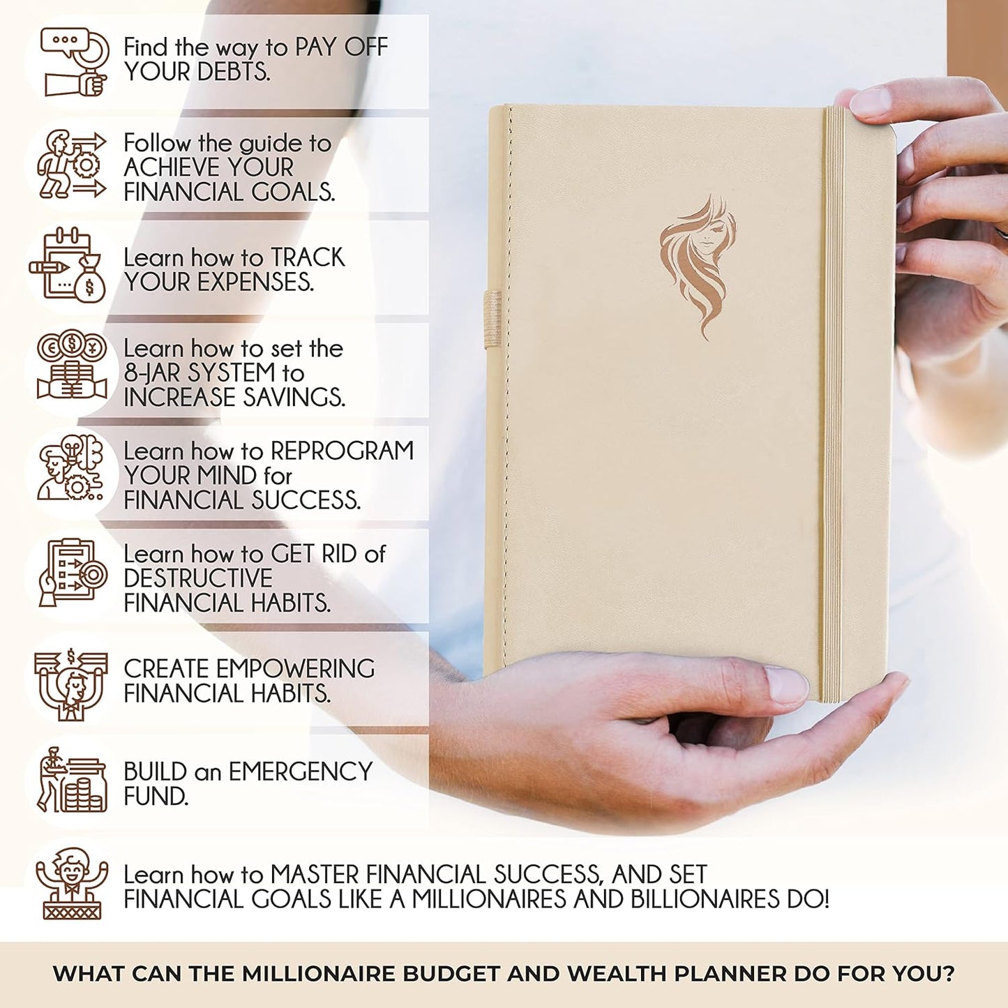 Financial Planner - Monthly Budget Planner with Cash Envelopes & Monthly Bill Organizer | A 12-Month Journey to Financial Freedom | Bill Payment Tracker Organizer, Debt, Expense Tracker & Money Saving