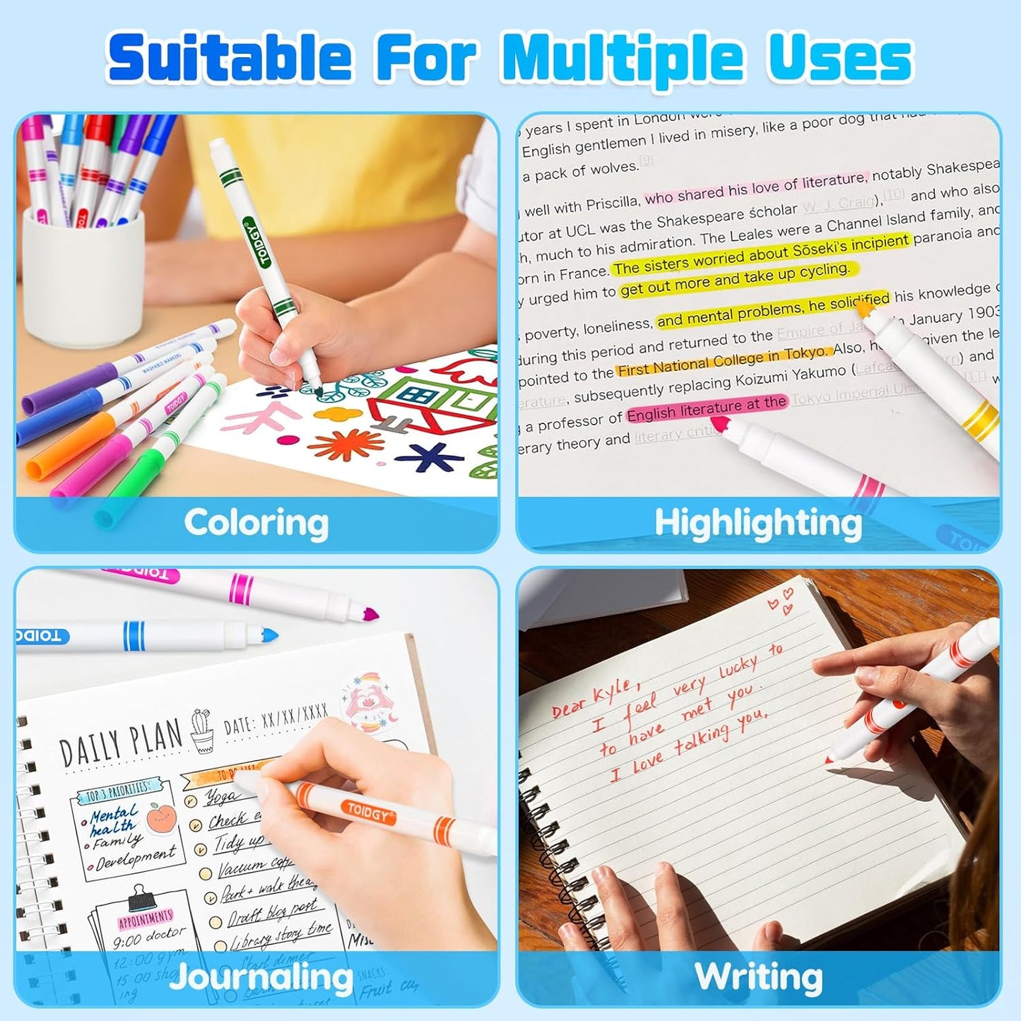 320 PCS Washable Markers for Kids, Colored Markers Bulk for School, Thin Marker Set in 16 Assorting Colors, Fine Line Marker with Conical Tip, Back to School Supplies, Classroom Must Haves