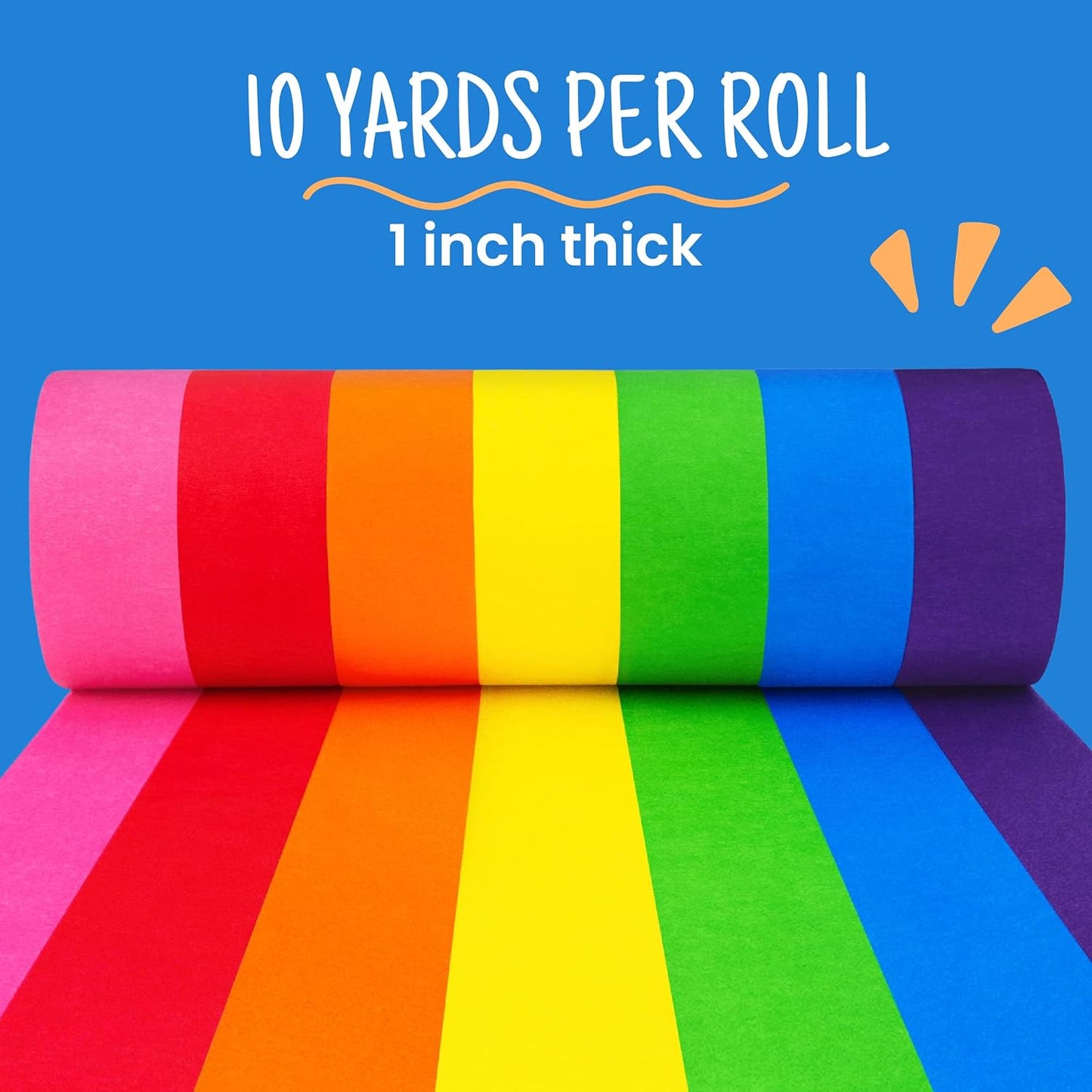 Colored Masking Tape - 7 Roll Multi Pack - 210 Feet x 1 Inch of Colorful Craft Tape for Arts & Crafts, Labeling and Color- Coding