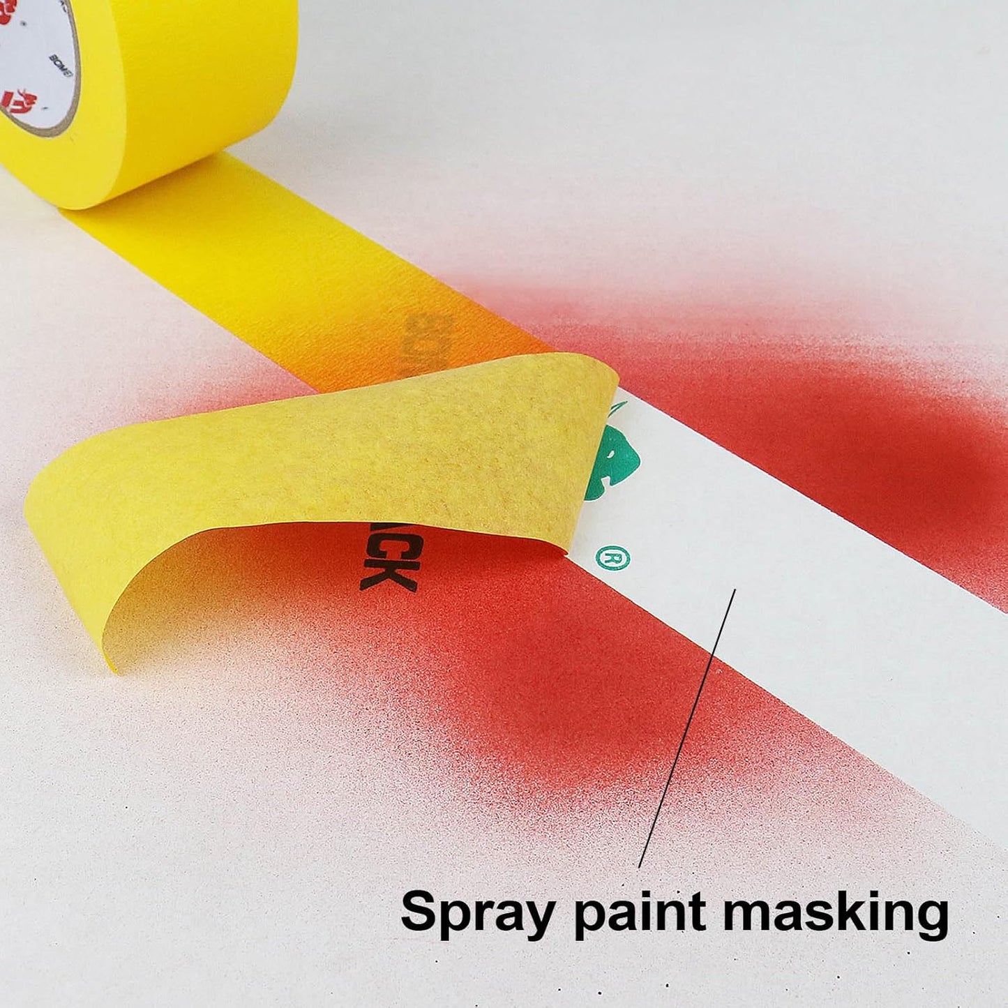 BOMEI PACK Yellow Painters Tape 2 inch Wide, 2 Pack Paint Yellow Masking Tape 2 inch x 55 Yards for Painting, Labeling, DIY Crafting, Decoration and School Projects