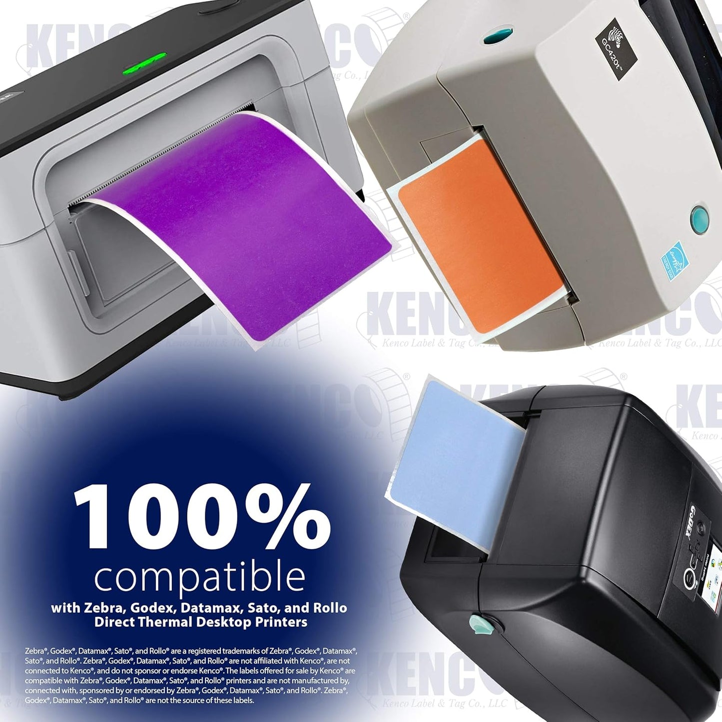 4" X 6" Direct Thermal Perforated Stickers Labels for Shipping Labels, Inventory, and Color Coding - Compatible with Zebra, Rollo, Godex and More (Orange, Pallet)