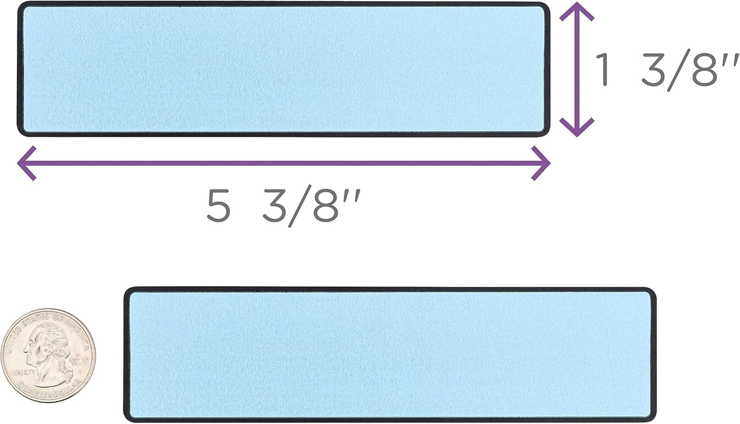 Carstens Adhesive Sticker Labels, 5 3/8” x 1 3/8”, Binder Labels for 1.5” – 4” Ring Binder Spines, Blue, Roll of 200
