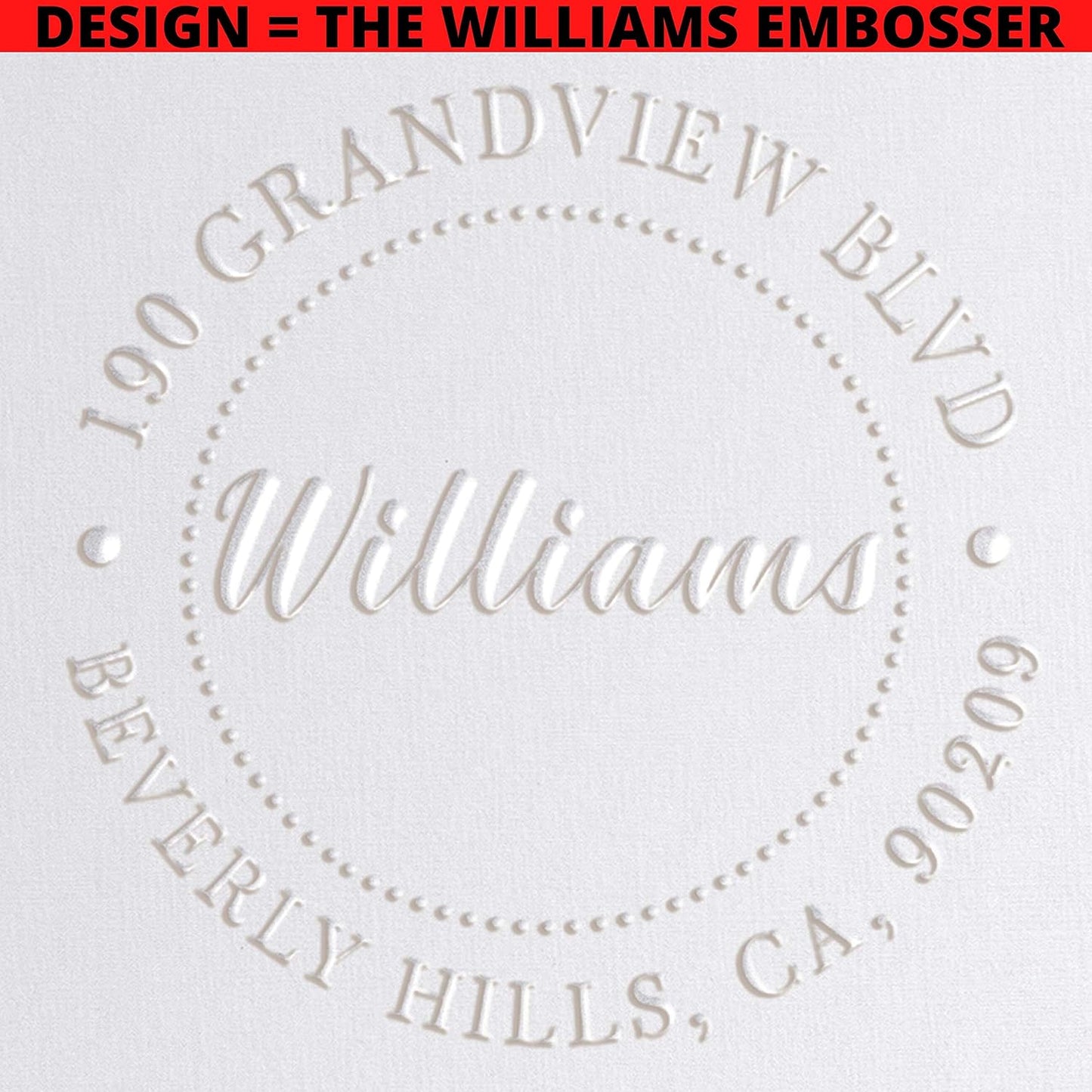 Monogram Address Embosser Seal Stamp - Personalized Custom Wedding Embosser