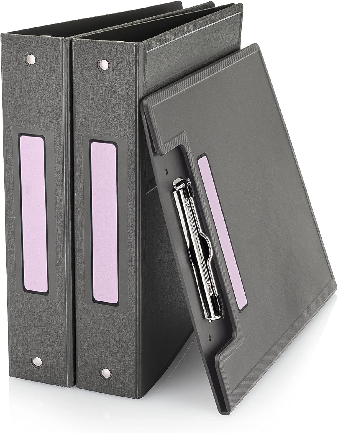 Carstens Adhesive Sticker Labels, 5 3/8” x 1”, Binder Labels for 1” Ring Binder Spines, Lavender, Roll of 200