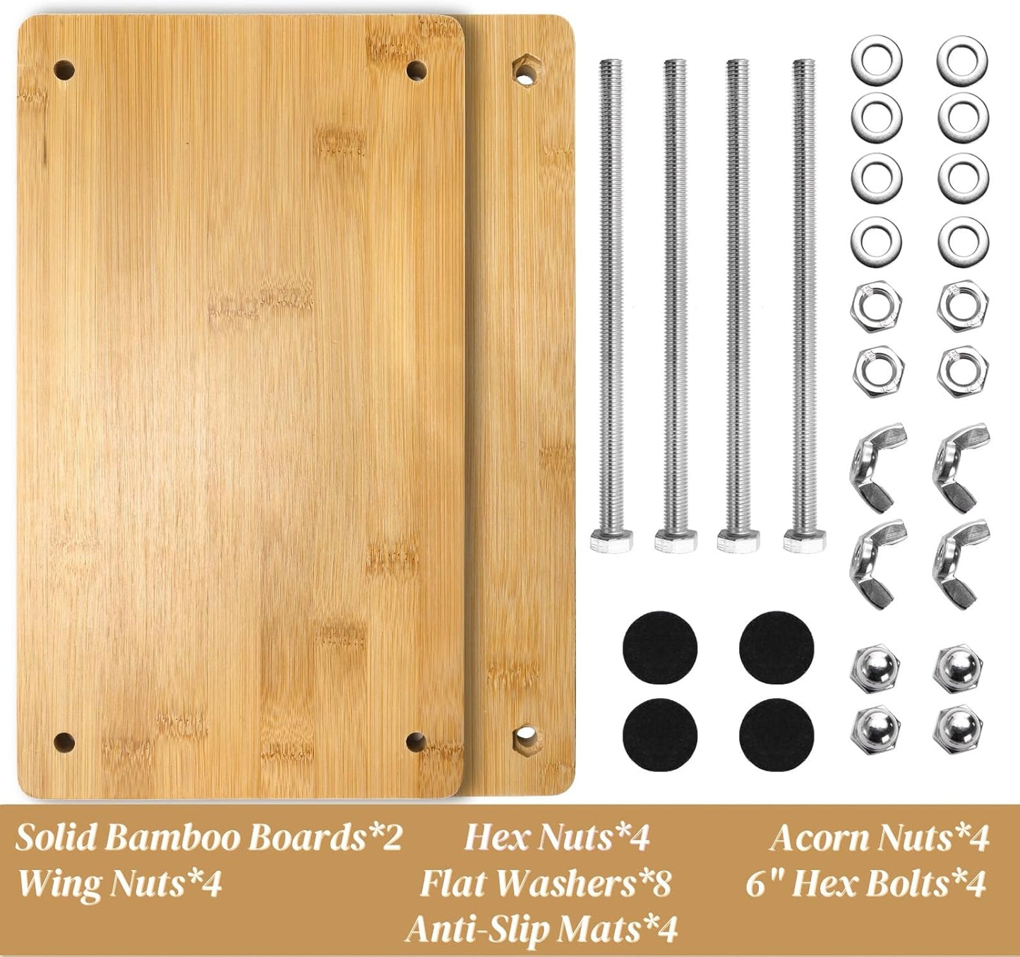 Noamus 13"x7.5" Book Press, 30pcs Bamboo Paper Press Bookbinding Kit, Portable Binding Supplies with Anti-Slip Mat, Handmade Flower Pressing Tools for DIY, Beginners Craft Enthusiasts, Easy Assemble
