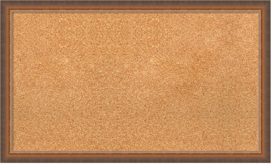 Amanti Art Natural Cork Board for Wall, 18x30 Vision Board with Bronze Frame, Medium Corkboard Office Decor for Home Organization, Modern Corkboard Pinboard to Display Items for Home Organization in