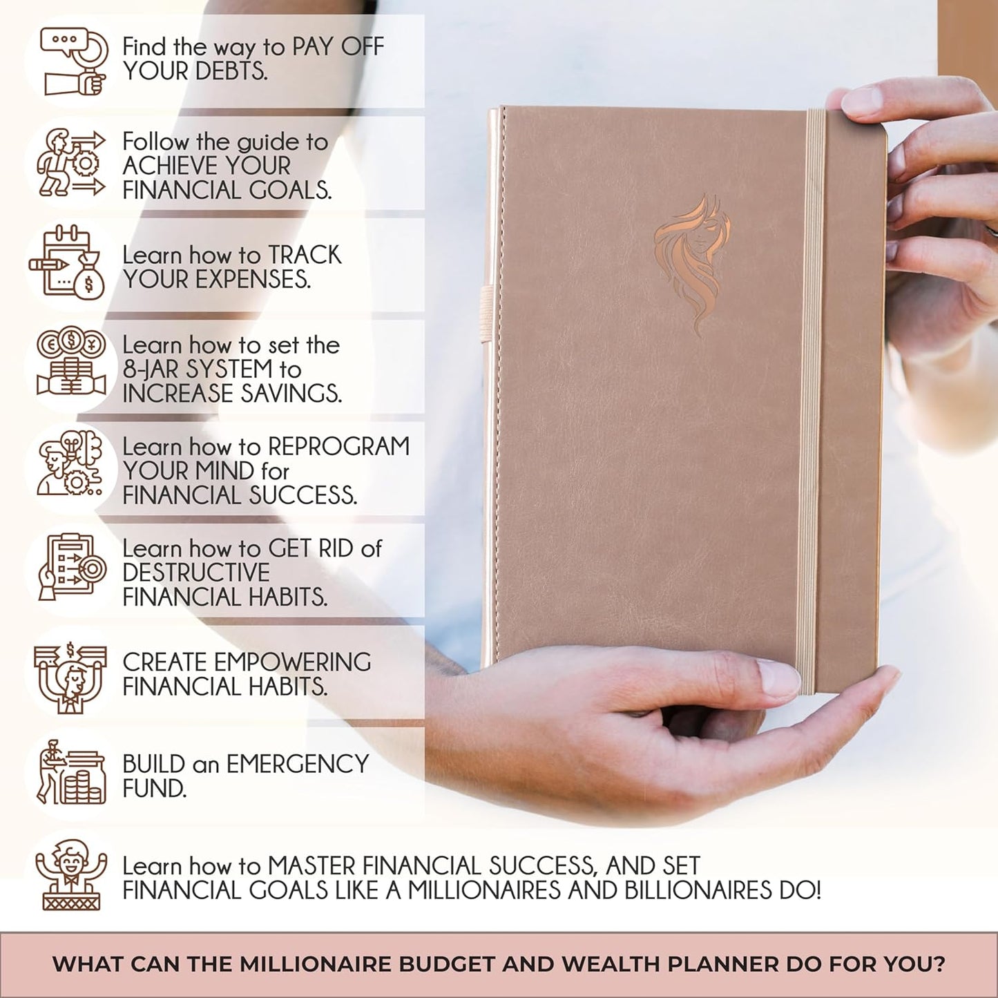 Financial Planner - Monthly Budget Planner with Cash Envelopes & Monthly Bill Organizer | A 12-Month Journey to Financial Freedom | Bill Payment Tracker Organizer, Debt, Expense Tracker & Money Saving