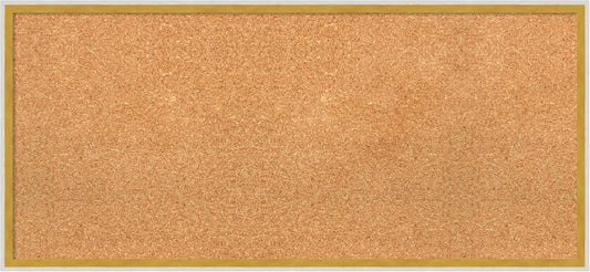 Amanti Art Natural Cork Board for Wall, 17x37 Vision Board with White Frame, Medium Corkboard Office Decor for Home Organization, Modern Corkboard Pinboard to Display Items for Home Organization in