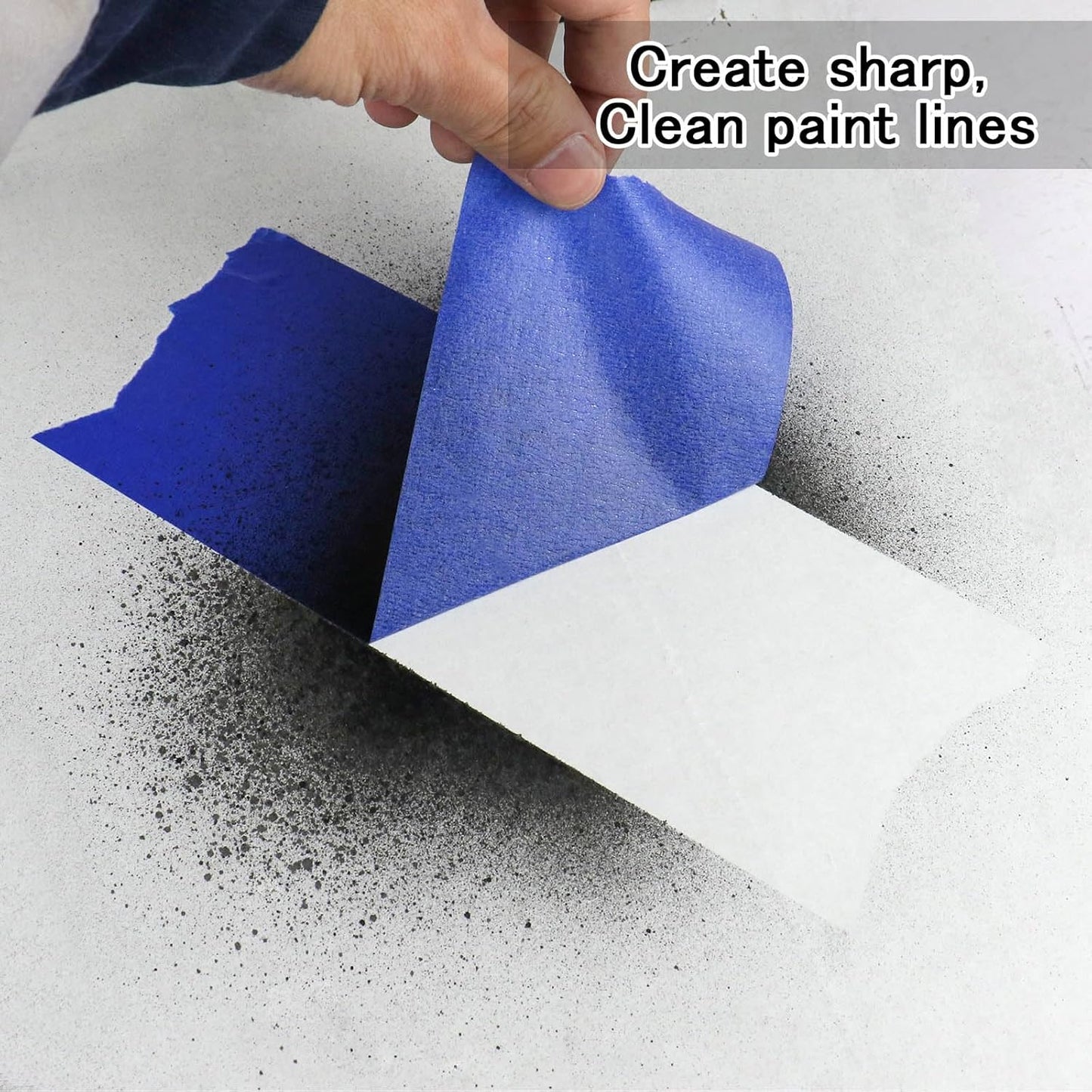 BOMEI PACK Wide Blue Painters Tape 4 Inches x 40 Yards, 4'' Blue Masking Tape for Painting, Laser Cutting/Engraving & 3D Printing, 21-Day Clean Removal Indoor and Outdoor Use