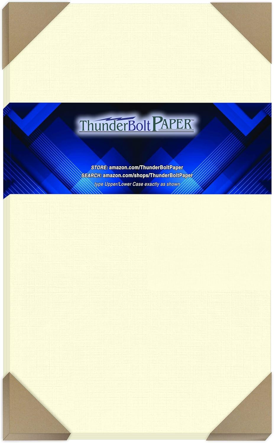 50 Natural Linen 80# Cover Paper Sheets - 8.5" X 14" (8.5X14 Inches) Legal|Menu Size - Card Weight - Fine Linen Textured Finish - Quality Cardstock