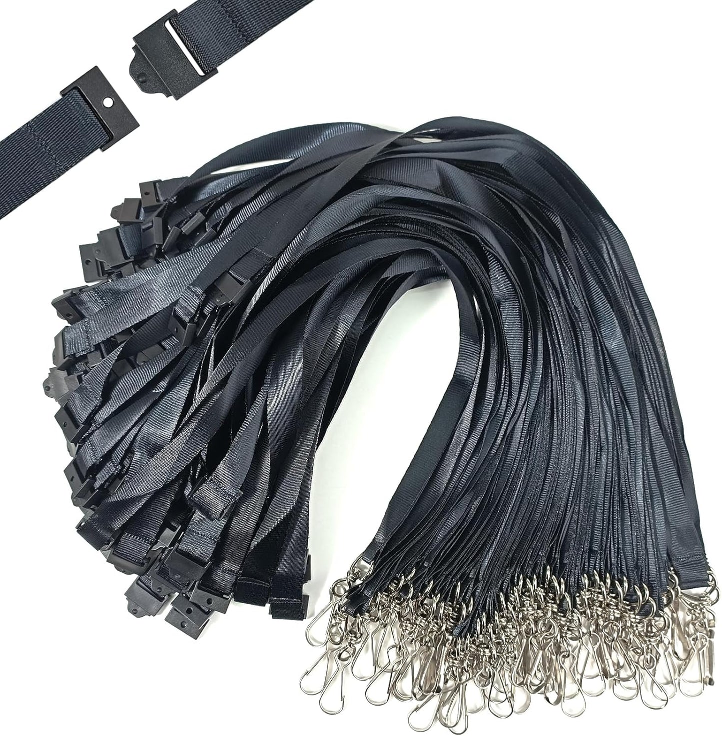 DE Breakaway Lanyards for Id Badges,Teacher Lanyard with with J-Hook Bulk Flat Lanyards for Name tag ID Badges Holder