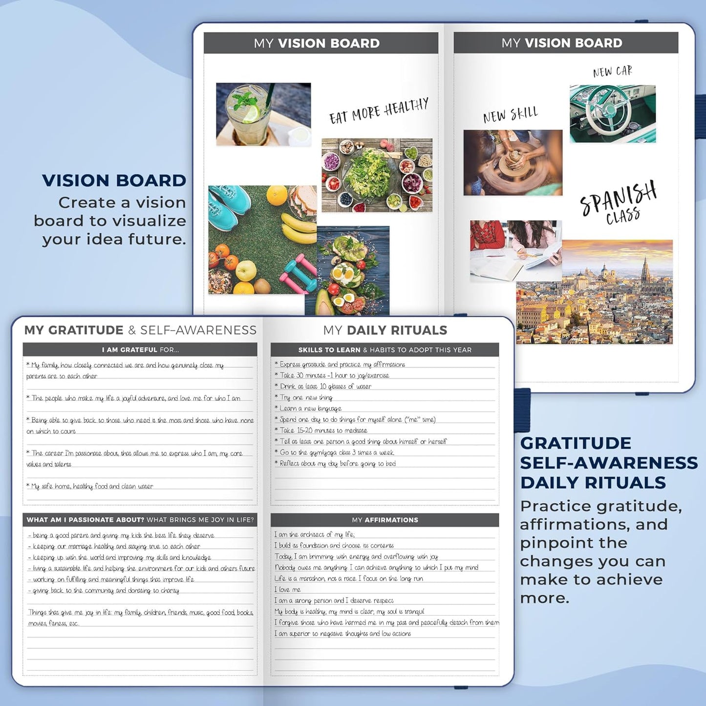 Clever Fox Planner – Undated Weekly & Monthly Planner for Productivity, Time Management & Goals – Organizer Journal – A5 (Royal Blue)