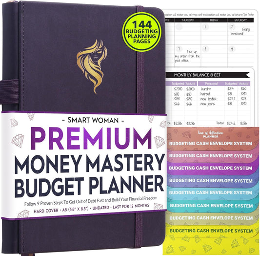 Financial Planner - Monthly Budget Planner with Cash Envelopes & Monthly Bill Organizer | A 12-Month Journey to Financial Freedom | Bill Payment Tracker Organizer, Debt, Expense Tracker & Money Saving