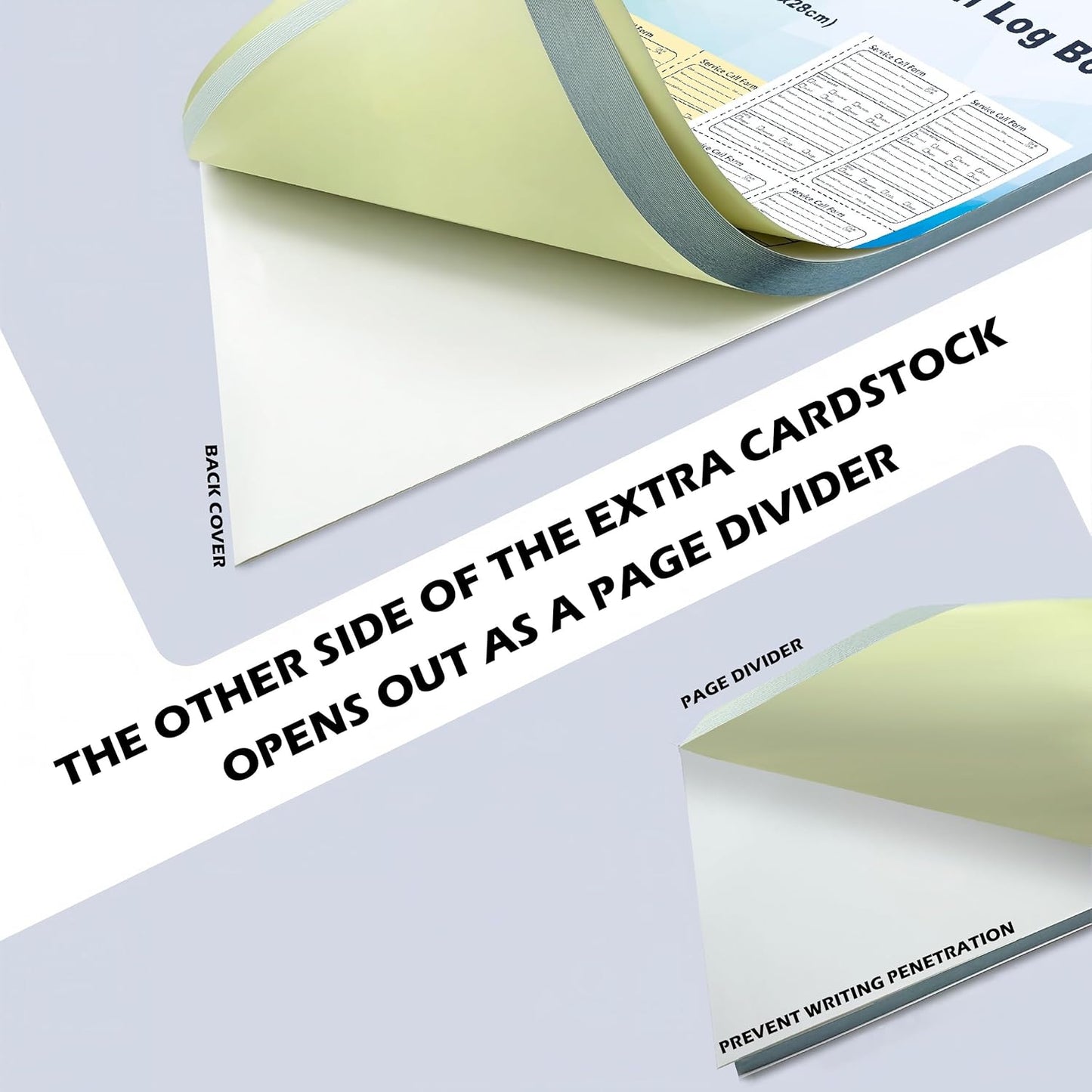 400 Sets Service Call Correspondence Forms Book 8.5x11 Inch 2 Part Carbonless 4 Message Sets per Page Call Log Book Phone Message Book Invoice Receipt Book for Repair Service (2)