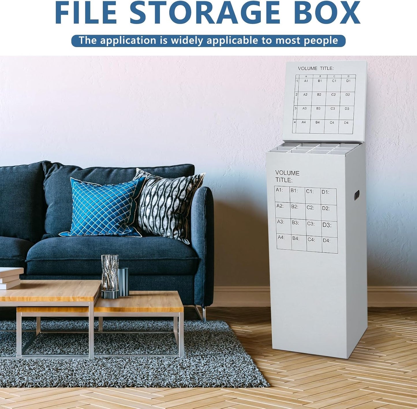 PerKoop 2 Pack Blueprint Holder Storage Organizer for Storing Poster Anchor Charts 32 Slots 31 x 14.2 x 14.2 Inch Blueprint Roll File Holder for Architectural Map School Office Home Items