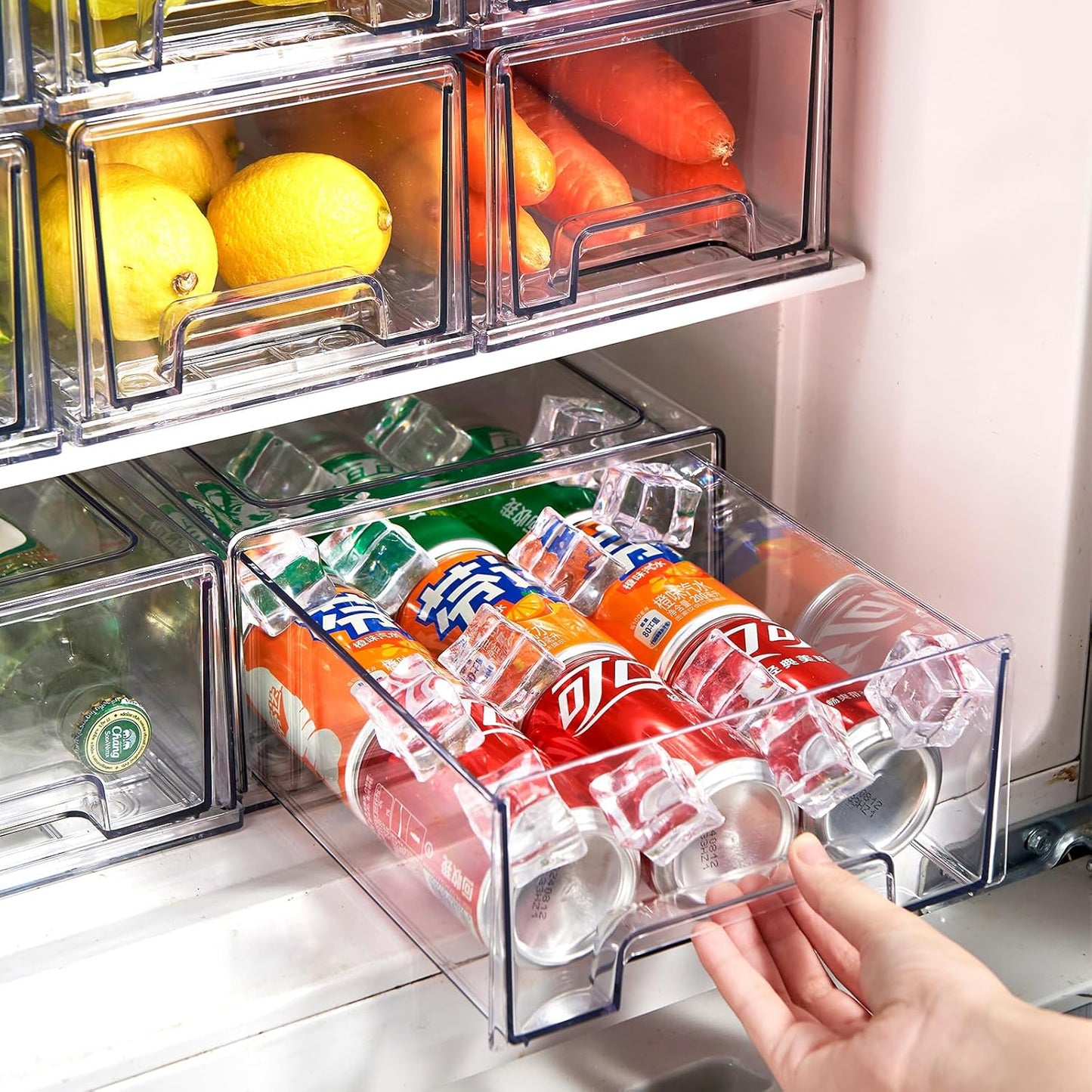 clear Drawer-Type Plastic Storage Box Bins Organizer，Family First Aid Kits Medicine cabinet Box Organizer,Closet ，Shelf，Ointments, Adhesive Bandages，Cosmetics,Office Items (clear, 2L)