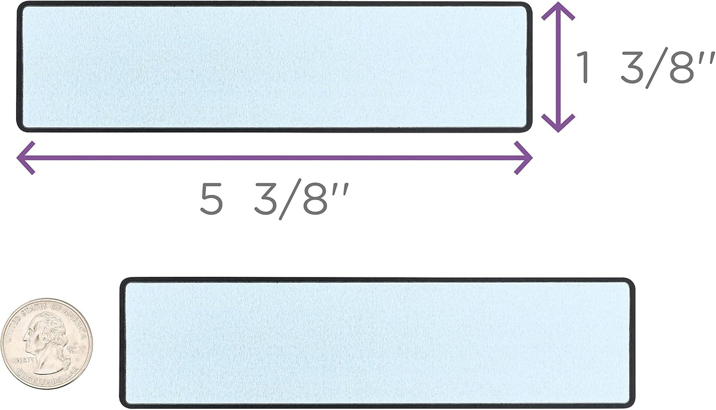 Carstens Adhesive Sticker Labels, 5 3/8” x 1 3/8”, Binder Labels for 1.5” – 4” Ring Binder Spines, Sky Blue, Roll of 200