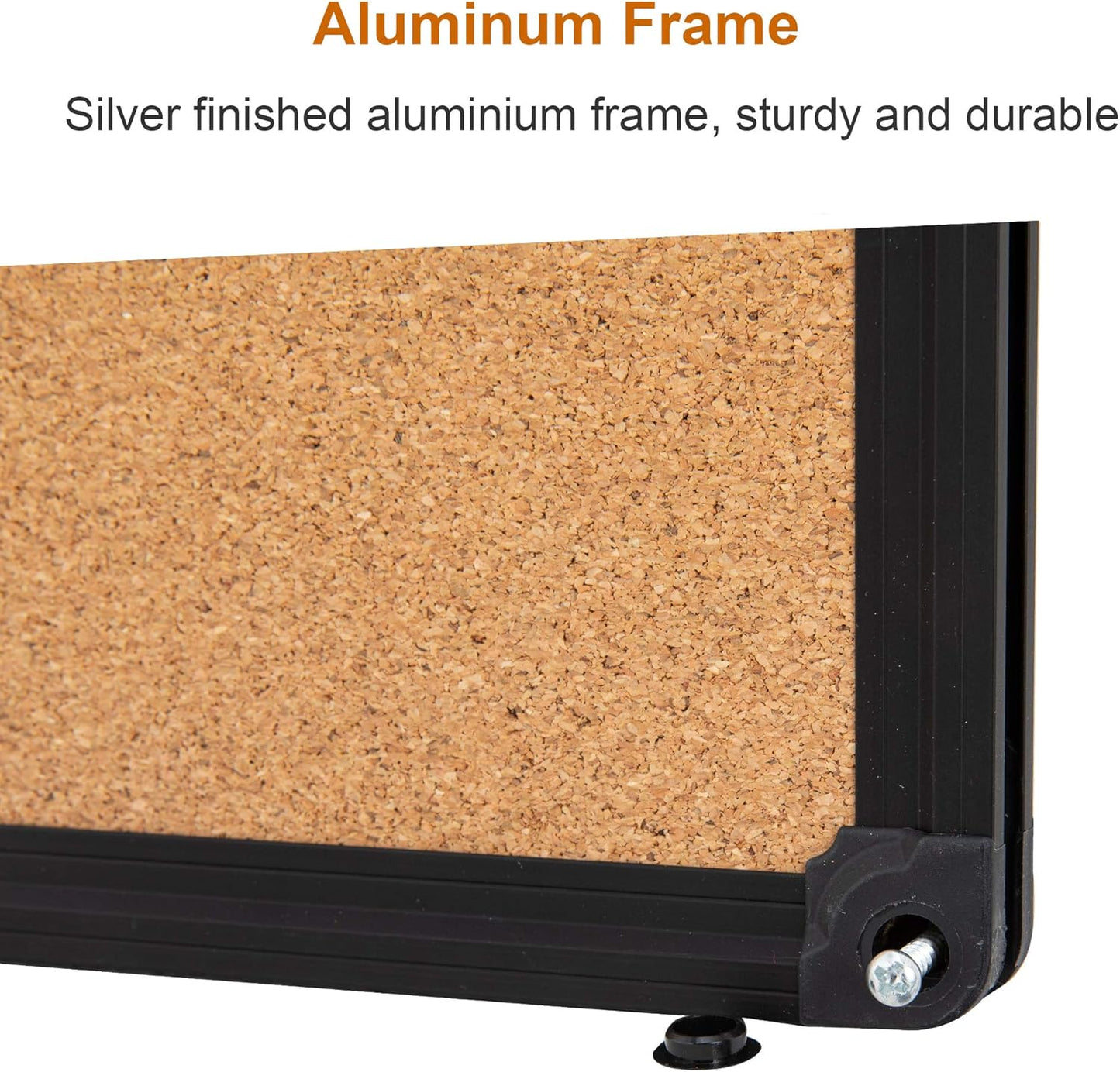 Cork Board, 2 Pack 48" x 36" Bulletin Notice Board Message Memo Pin Board, Black Aluminum Frame