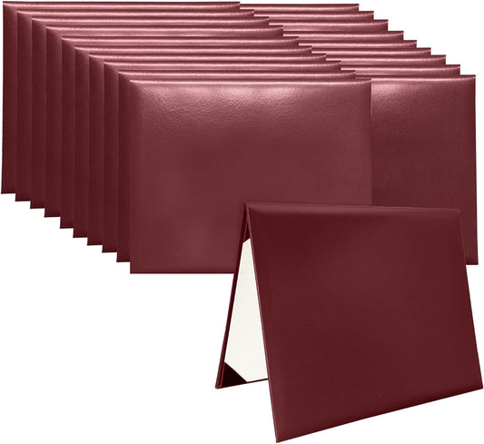 20 PCS Smooth Diploma Certificate Cover 8 1/2" x 11" Maroon