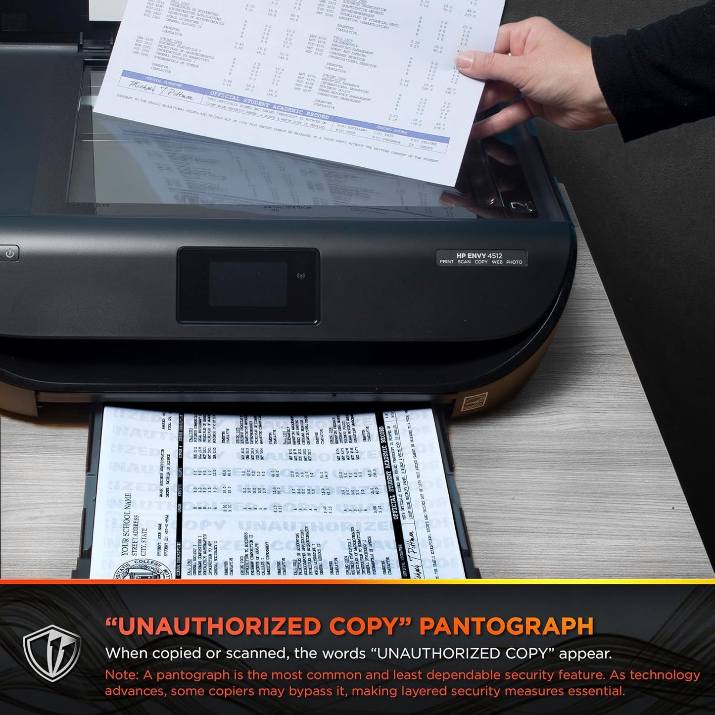 DocuGard Standard Blue Multi-Purpose Security Paper - Fraud Prevention - 2 Security Features - Laser & Inkjet Printer Compatible - 8.5" x 11“ - 24 lb - 500 Sheets (04540)