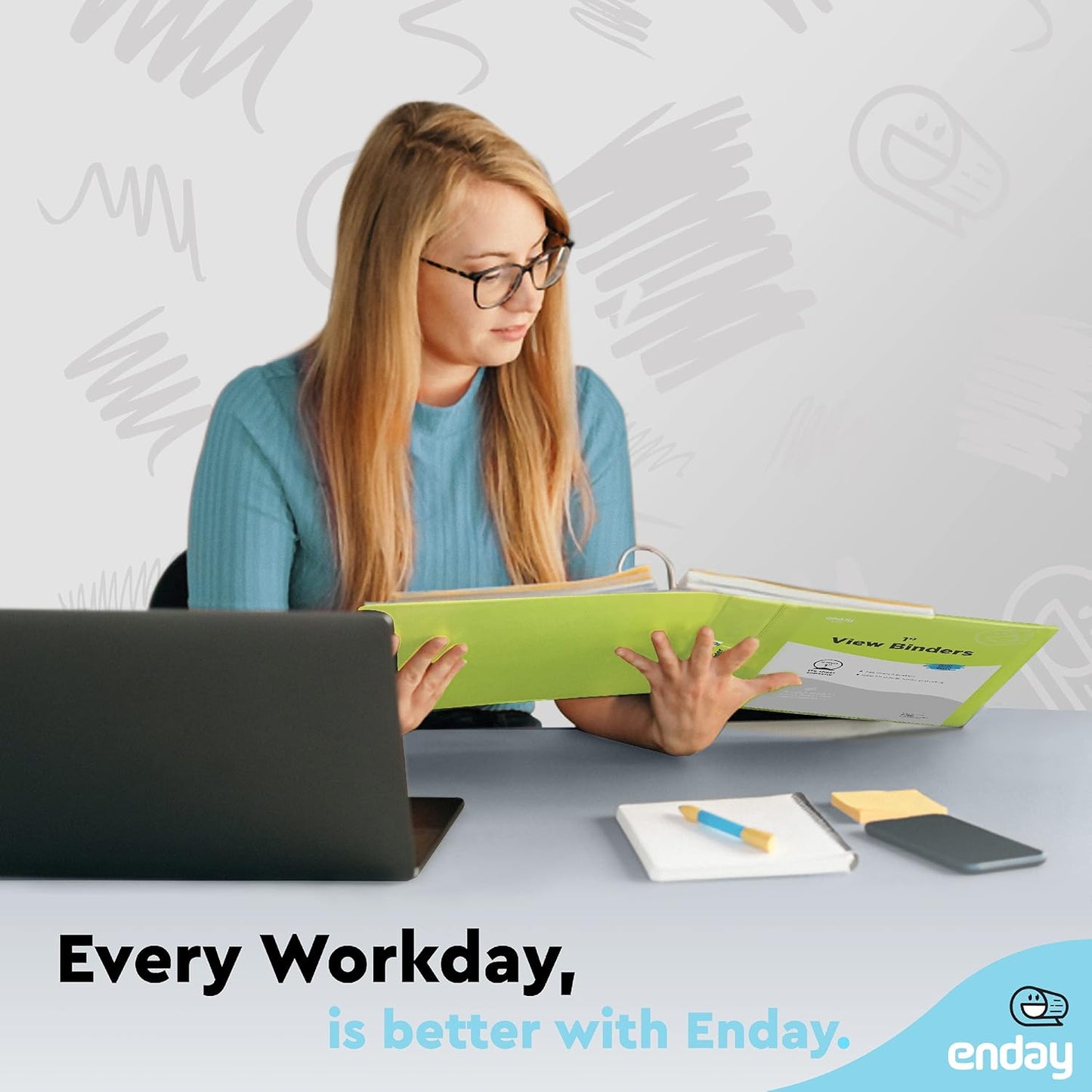 3 Ring Binder Green, 1 Inch, 1” Clear View Cover with 2 Inside Pockets Round Ring Binder, Colored School Supplies Binders, Also Available in Pink, Blue, Purple, Grey, and Red (24 PC) – by Enday