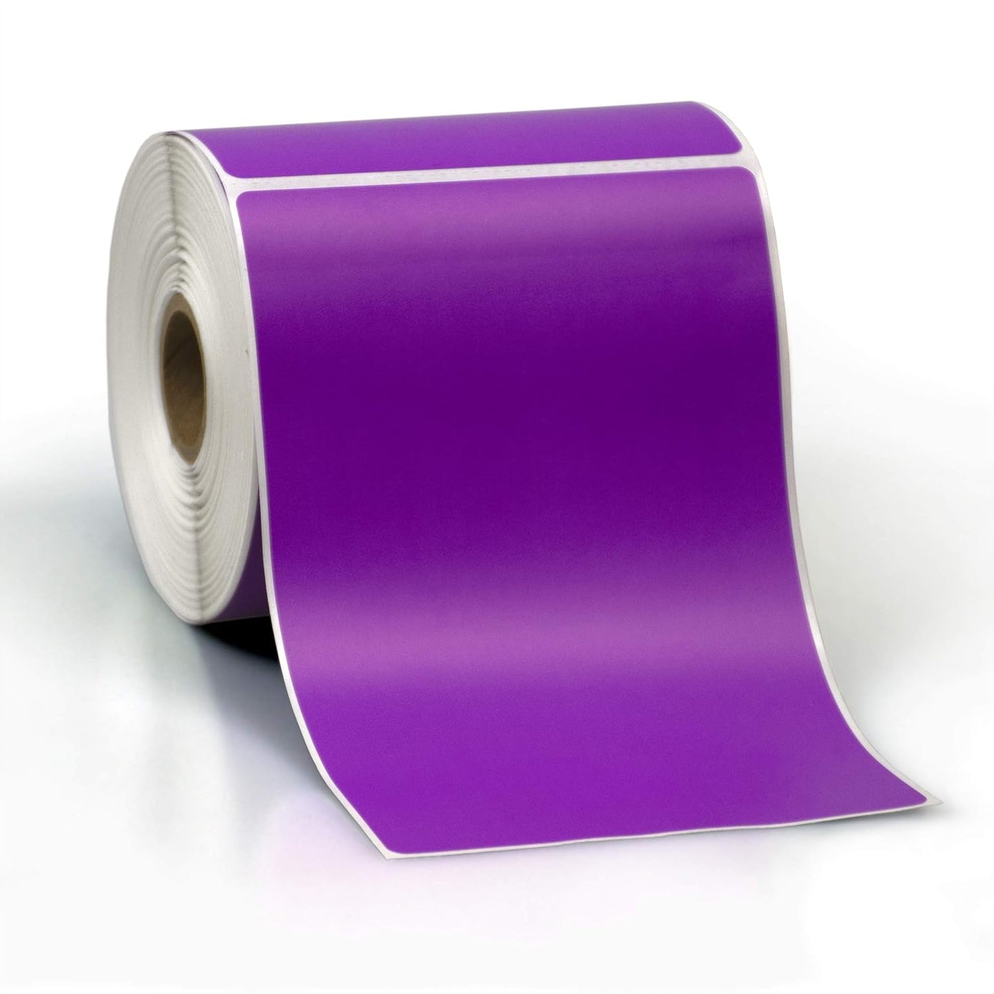 4" X 6" Direct Thermal Perforated Stickers Labels for Shipping Labels, Inventory, and Color Coding - Compatible with Zebra, Rollo, Godex and More (Purple, 48 Rolls)