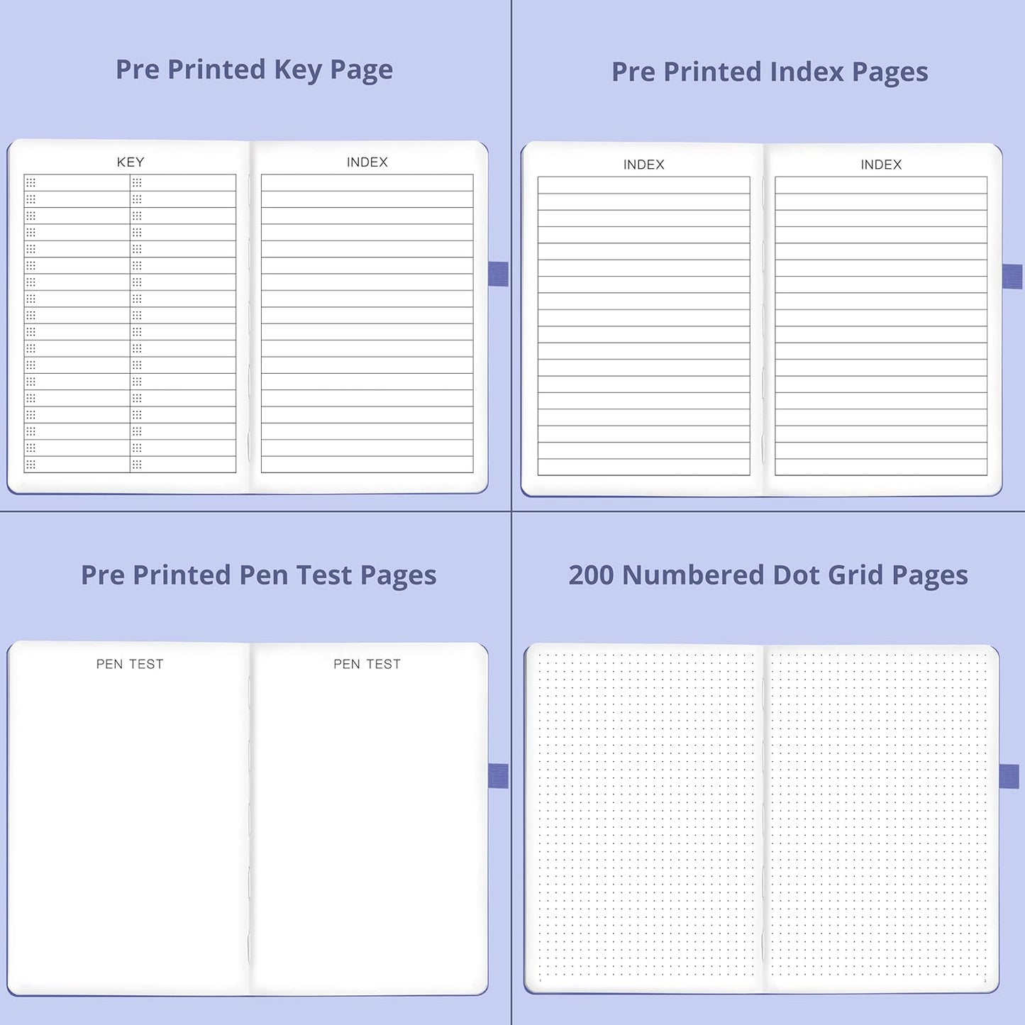 Bullet Dotted Journal – 140gsm Bleed Proof Thick White Paper – 200 Numbered Dot Grid Pages – 5.8 x 8.3 inch Dotted Notebook by Vivid Scribbles