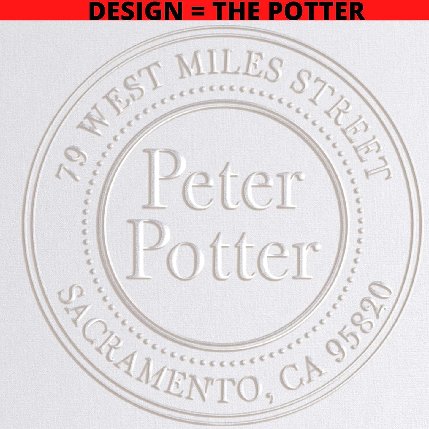 Monogram Address Embosser Seal Stamp - Personalized Custom Wedding Embosser