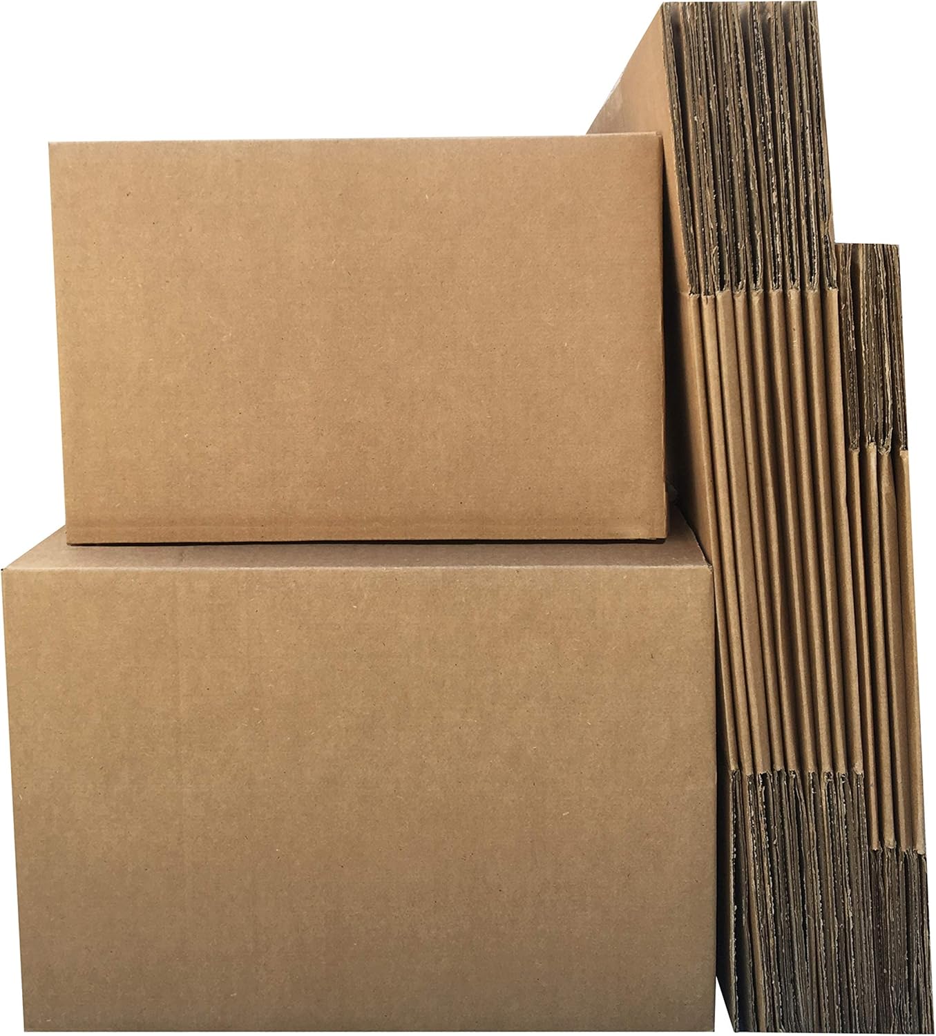 Amazon Basics Moving Boxes Kit, Small and Medium Cardboard Box Combo, 15 Pack, Assorted, Brown