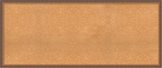 Amanti Art Natural Cork Board for Wall, 26x62 Vision Board with Bronze Frame, Oversize Corkboard Office Decor for Home Organization, Modern Corkboard Pinboard to Display Items for Home Organization