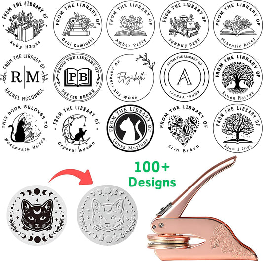 Book Embosser Personalized, Custom Embosser, Library Stamp, Wedding Invitation, Book Lovers, Teachers Students Unforgettable Gift