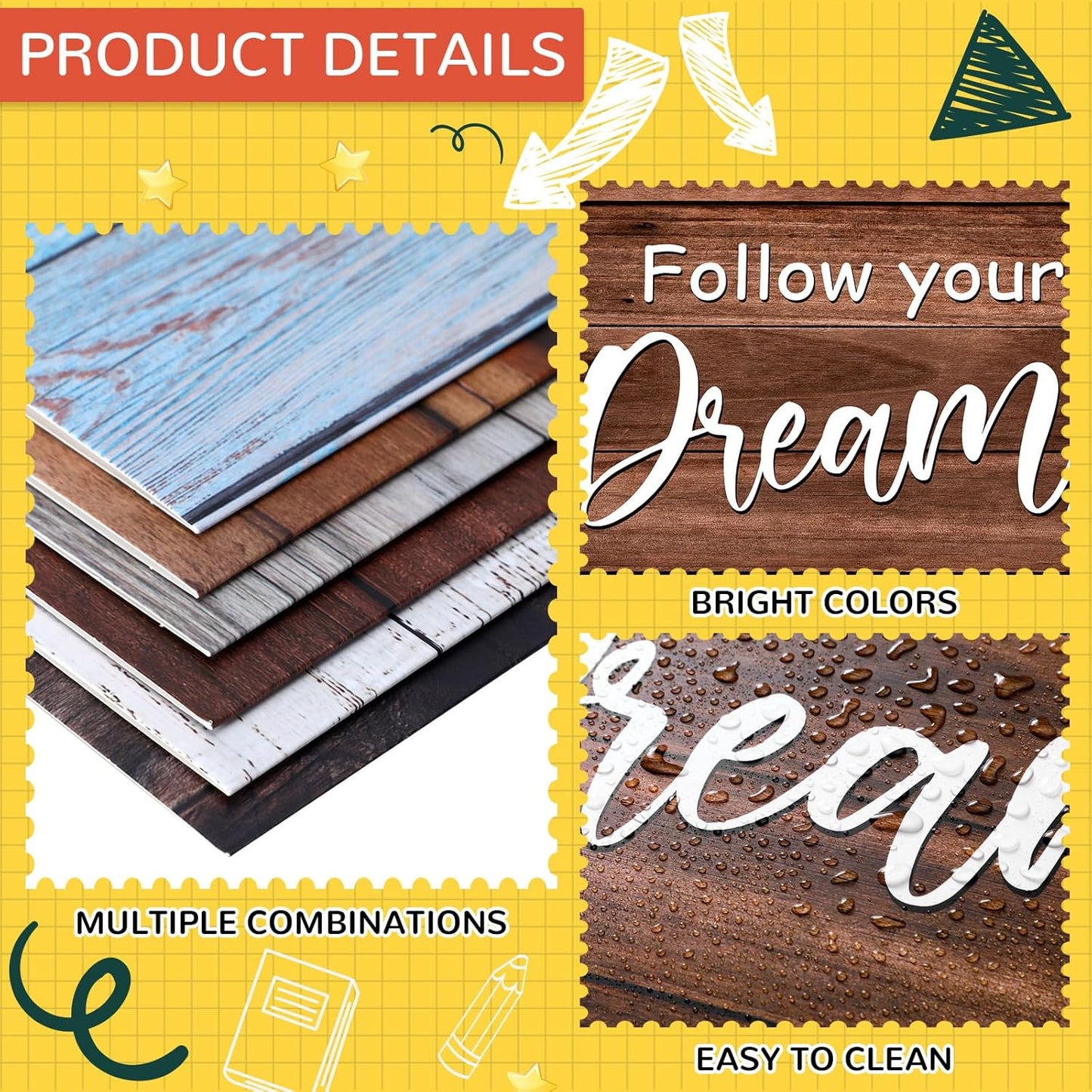 Honoson 24 Pcs Bulk Inspirational Privacy Folders for Students Cardboard Test Privacy Boards Motivational Words Desk Dividers Shield for Classroom School Study Supplies, 6 Styles(Farmhouse)