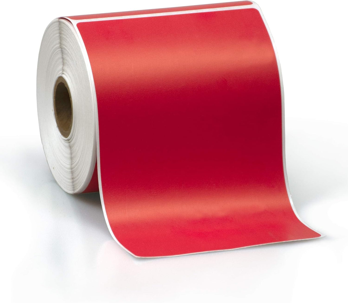 4" X 6" Direct Thermal Perforated Stickers Labels for Shipping Labels, Inventory, and Color Coding - Compatible with Zebra, Rollo, Godex and More (Red, 1 Roll)