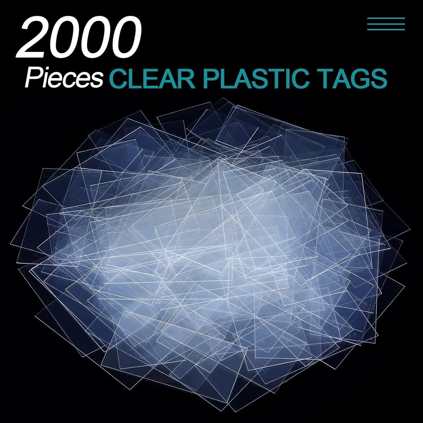 2000 Pcs Clear Plastic Tags Shelf Label Holders Price Tag Paper Label Holders for Storage Bins and Shelves, Transparent Basket Bin Labels Display Label Holder for Classroom Office Shop