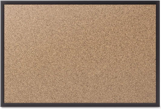 Quartet Cork Board, Bulletin Board, 8' x 4' Corkboard, Black Frame (2308B)