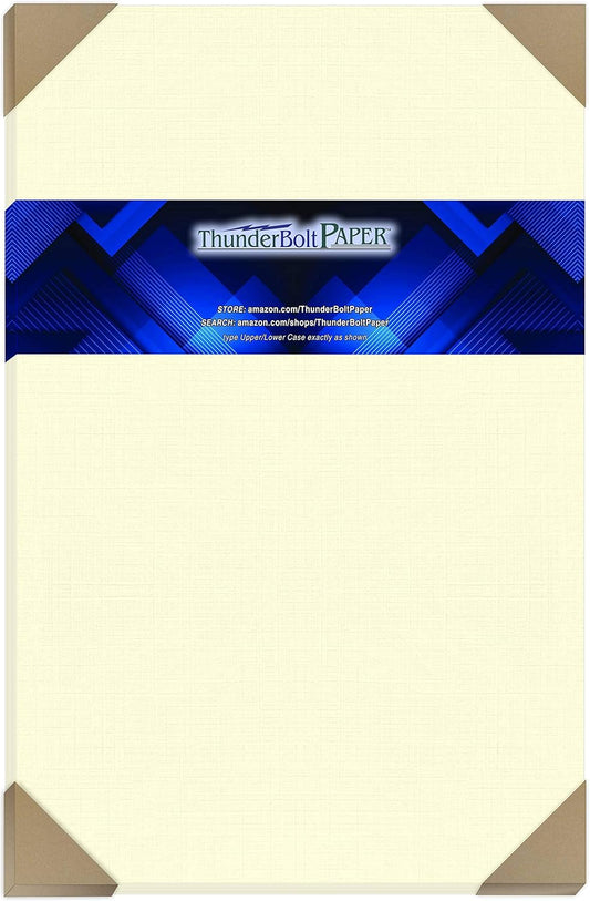 15 Natural Linen 80# Cover Paper Sheets - 12" X 18" (12X18 Inches) Large|Poster Size - Card Weight - Fine Linen Textured Finish - Quality Cardstock