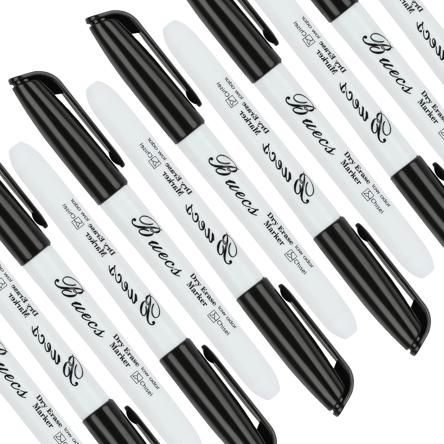 Black Dry Erase Markers, Low-Odor, 108 Count, Chisel tip, Perfect for Writing on Whiteboards, Dry-Erase Boards, Glass, School Office Supplies