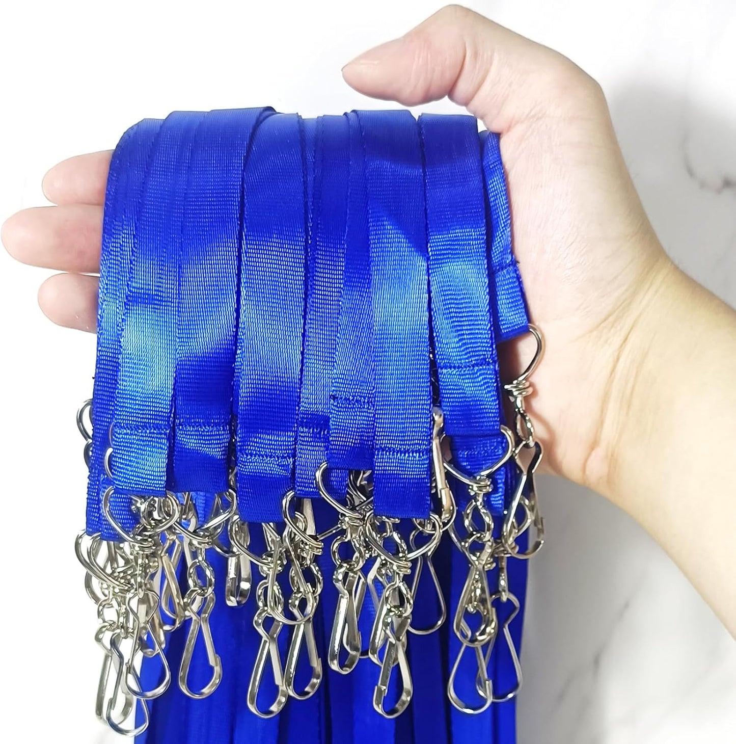 DE Breakaway Lanyards for Id Badges,Teacher Lanyard with with J-Hook Bulk Flat Lanyards for Name tag ID Badges Holder