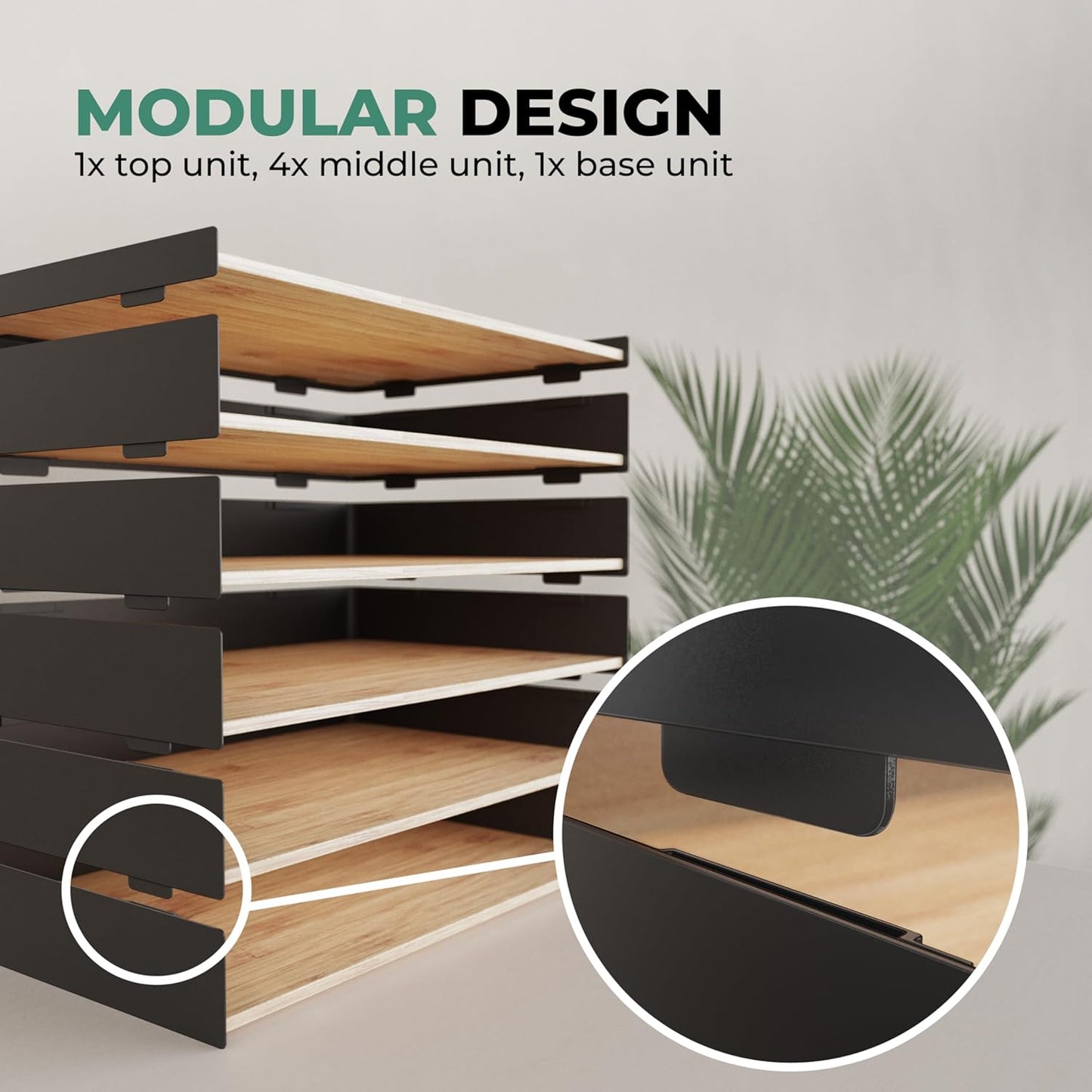 DesktopOrganizer-1drawer Prosumer's Choice Desk Paper Organizer Tray Wood - Ideal Solution and Size for Clean Desktop Setup - Suitable Desktop Organizer, Dimensions: 1.6 'H',12.5 'L',8.8'W'